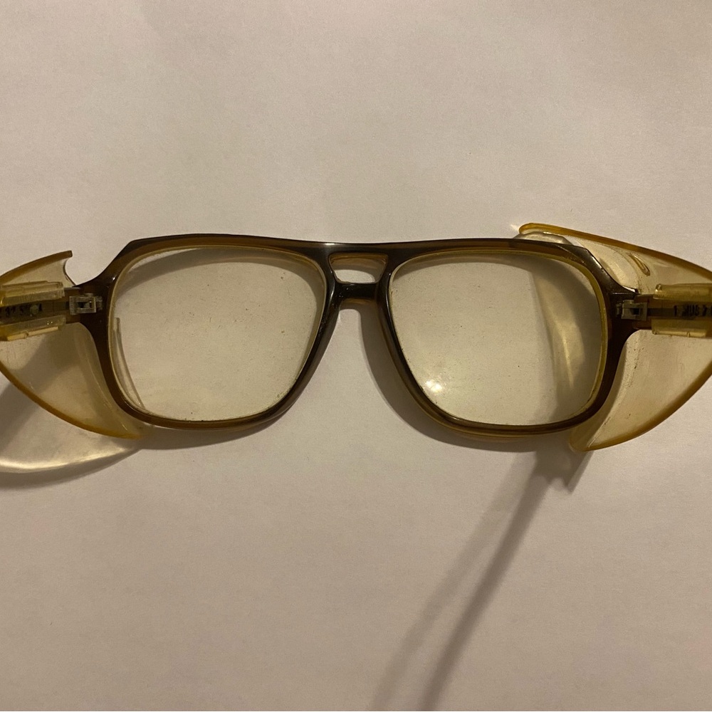 Vintage Titmus Brown Safety Glasses - Picture 2 of 4